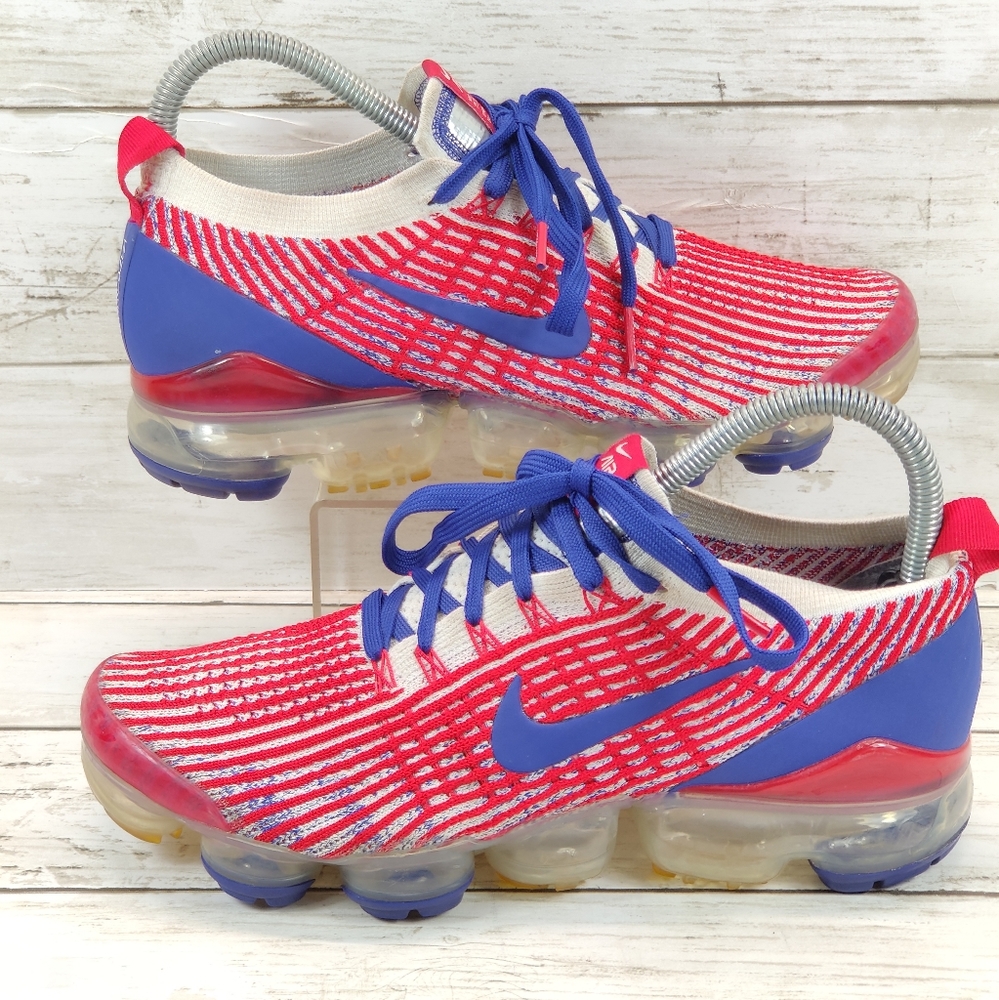 Nike Vapormax Flyknit 3.0 USA Mens Size 6.5 Olympics Red Blue CW5585-100